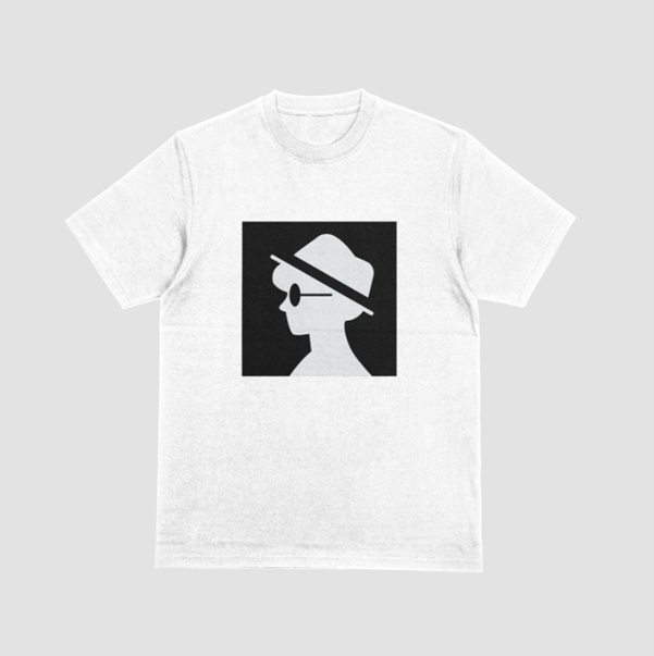 Minimalist Silhouette - Girl in a Hat short sleeve t-shirt